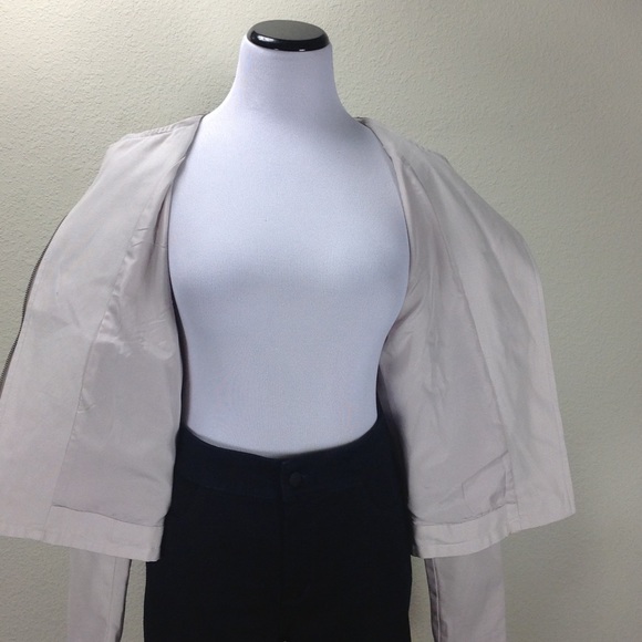 Jack. Oatmeal Cotton/Faux Leather Moto Jac… - Picture 5 of 8